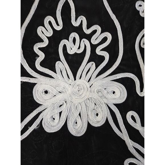 Andrea Rosati Black White Sheer Blouse, Size XL - Picture 10 of 11